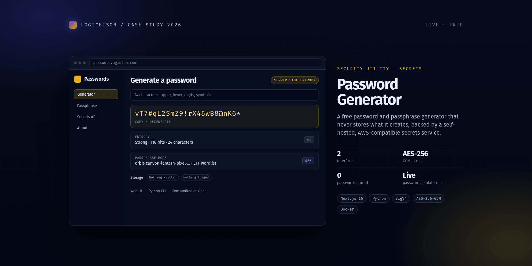 Password Generator & Secrets Manager: One Audited Toolchain